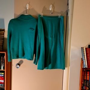 Size Large Light Green 2 piece Angora Skirt Set